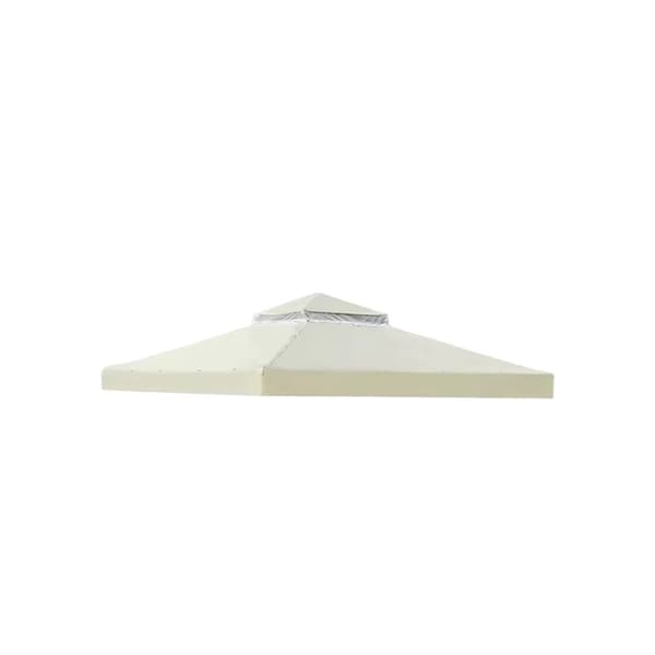 3x3m Gazebo Tältöverdrag, Oxfordmaterial, Vattentålig, Dubbel Täckdesign,ny Dubbel Beige, 3m * 3m