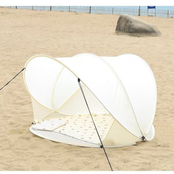 Lollanda Strandtelt Skyggetelt / Strandtelt / Pop-Up Telt / Læly - Anti-UV, Vandtæt, Nem at folde, Bærbar - 130x130x100cm