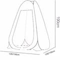 Pikkukuva 4 / 8: Lollanda Pop-Up WC-teltta, Pop-up Teltan Pukuhuone – Vedenpitävä, Pop-up design, Automaattinen asennus, Kannettava - 120x120x190 cm / 150x150x190 cm