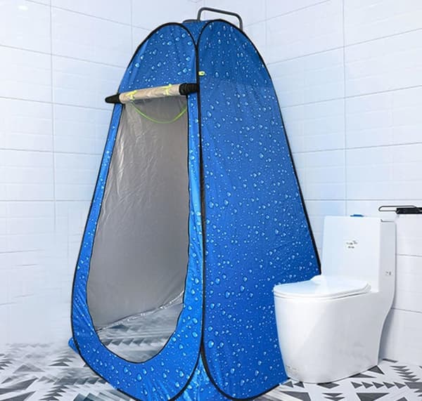 Lollanda Pop-Up WC-teltta, Pop-up Teltan Pukuhuone – Vedenpitävä, Pop-up design, Automaattinen asennus, Kannettava - 120x120x190 cm / 150x150x190 cm
