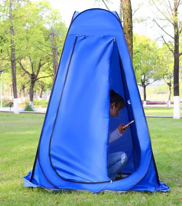 Lollanda Pop-Up WC-teltta, Pop-up Teltan Pukuhuone – Vedenpitävä, Pop-up design, Automaattinen asennus, Kannettava - 120x120x190 cm / 150x150x190 cm