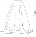 Pikkukuva 4 / 8: Lollanda Pop-Up WC-teltta, Pop-up Teltan Pukuhuone – Vedenpitävä, Pop-up design, Automaattinen asennus, Kannettava - 120x120x190 cm / 150x150x190 cm