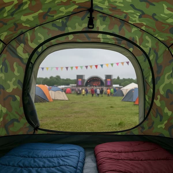 Quick-Up Camouflagetält för 3–8 personer