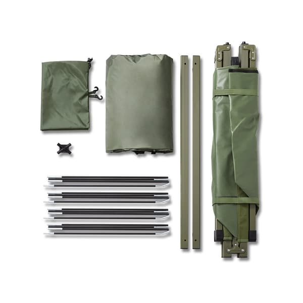 SoBuy Campingtält för 1 Person – Med Förvaring & Lampkrok, 2-i-1 Enkel Tält | 193x86x160cm Grön OGS32-II-GR