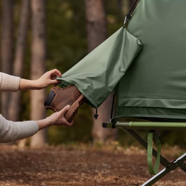 SoBuy Campingtält för 1 Person – Med Förvaring & Lampkrok, 2-i-1 Enkel Tält | 193x86x160cm Grön OGS32-II-GR