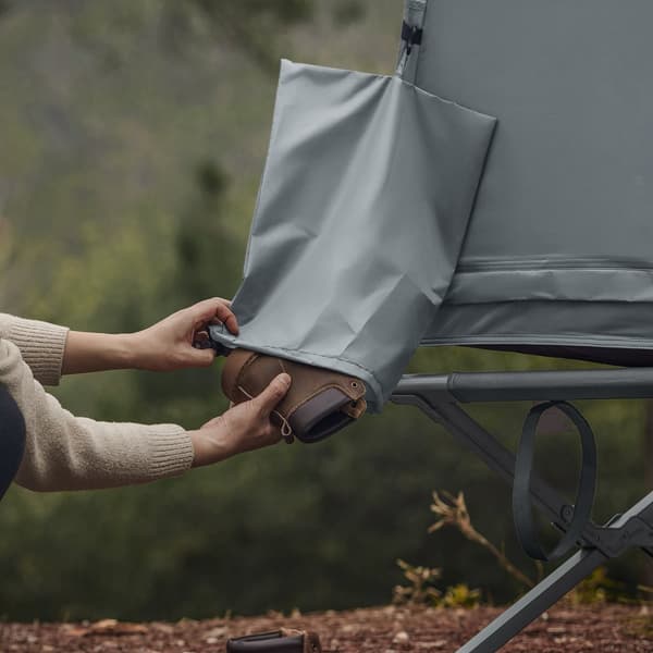 SoBuy Campingtält för 1 Person – Med Förvaring & Lampkrok, 2-i-1 Enkel Tält | 193x86x160cm Ljusgrå OGS32-II-HG