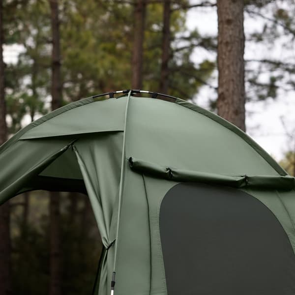 SoBuy Campingtält för 2 Personer – Med Fältsäng, 2-i-1 Tält | 193x145x185cm Grön OGS32-II-L-GR