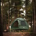 Miniatyrbild 2 av 10: SoBuy Campingtält för 2 Personer – Med Fältsäng, 2-i-1 Tält | 193x145x185cm Grön OGS32-II-L-GR