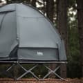 Miniatyrbild 8 av 10: SoBuy Campingtält för 2 Personer – Med Fältsäng, 2-i-1 Tält | 193x145x185cm Ljusgrå OGS32-II-L-HG
