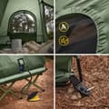 Miniatyrbillede 6 af 9: SoBuy 4-i-1 Camping Telt med markise – Til 2 Personer | 193x145x185cm Grøn OGS61-L-GR