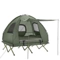 Miniatyrbillede 1 af 9: SoBuy 4-i-1 Camping Telt med markise – Til 2 Personer | 193x145x185cm Grøn OGS61-L-GR
