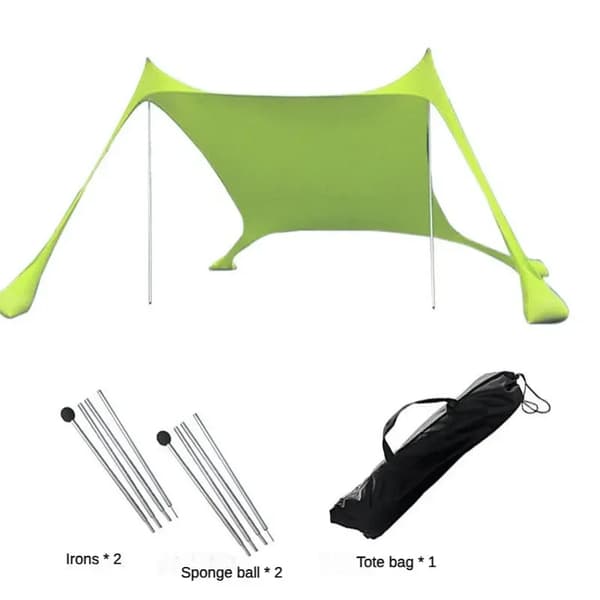 Strandtak, Justerbar Storlek, UV-skydd, Lätt Design,grön, M 200x160x150cm