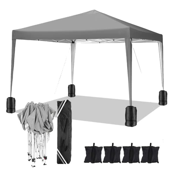 Gazebo, Vandtæt Stof, Justerbar Højde,Grå