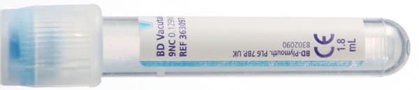 Hemogardrör ljusblå NaC 3,8%1,8ml 100/fp