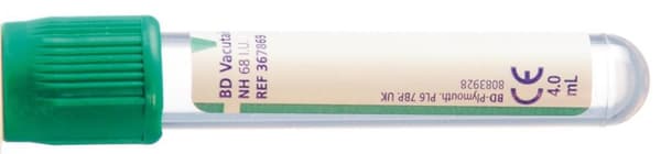 Hemogardrör 5/4ml Na-hep grön 100/fp