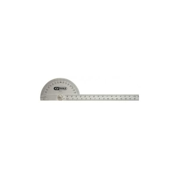 KS TOOLS halvstyv linjal i rostfritt stål - 150 mm - Övre och nedre gradering 1/2 mm