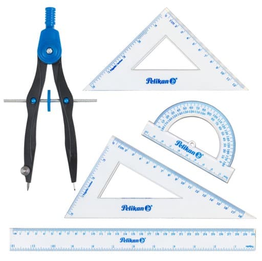 PELIKAN GEOMETRISK SET 5 ELEMENT KOMPASSLINAL