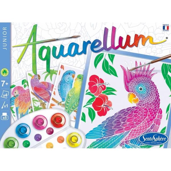 AQUARELLUM JUNIOR PAPEGÖTOR - Sentosphere målarkonstset