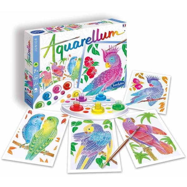 AQUARELLUM JUNIOR PAPEGÖTOR - Sentosphere målarkonstset
