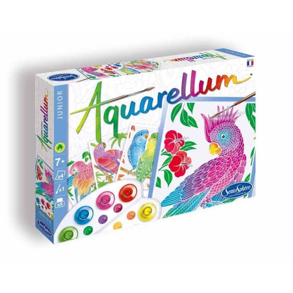 AQUARELLUM JUNIOR PAPEGÖTOR - Sentosphere målarkonstset