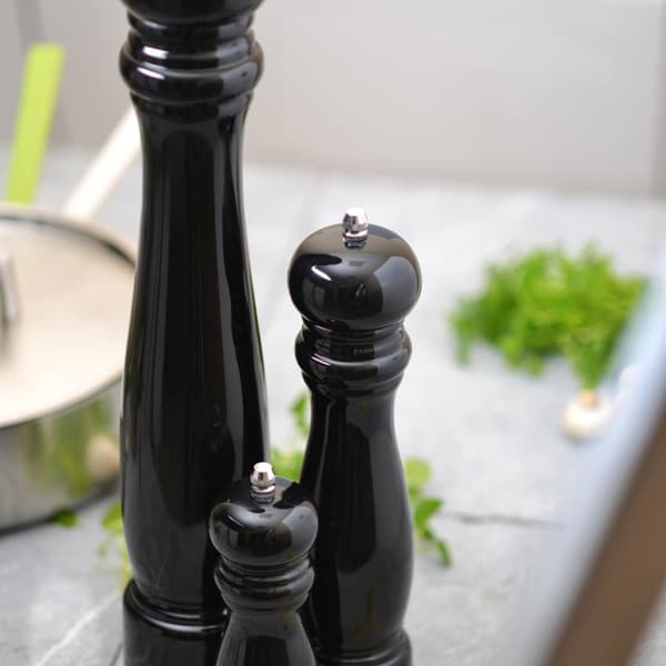 BergHOFF 16,5 cm peberkvrn - Blank sort trkvrn med justerbar keramisk kvrn