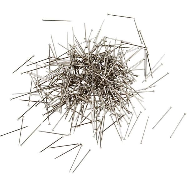 Knappnålar - L: 18 mm - Silver - 500g - ca 10000 st