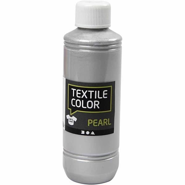 Textil Färg Pearl - Silver - 250 ml