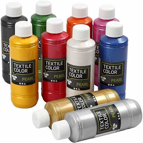 Textile Color Pearl - Mixade färger - 10x250ml