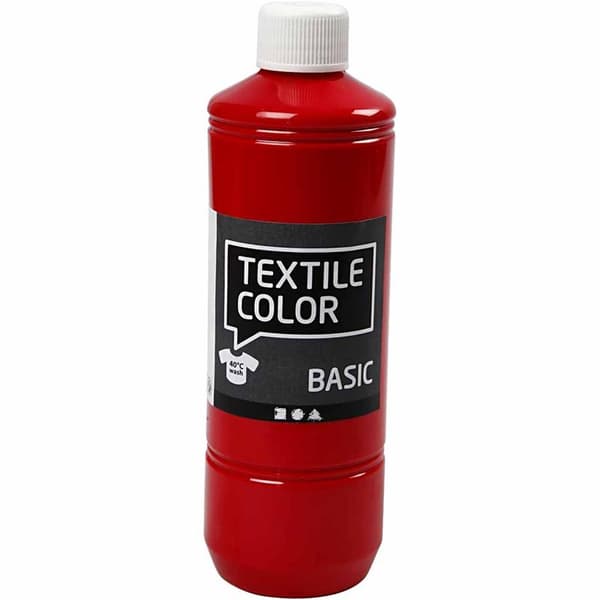 Textil Färg Basic - Röd - 500 ml