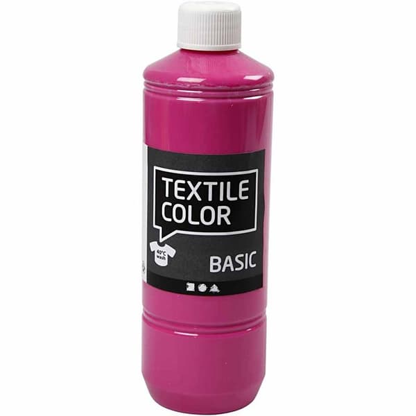 Textil Färg Basic - Rosa - 500 ml