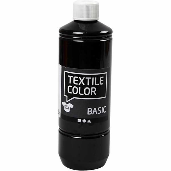 Textil Färg Basic - Svart - 500 ml