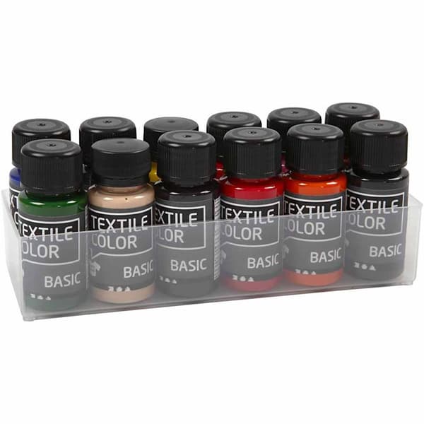 Textil Färg - Basfärger - 12x50ml