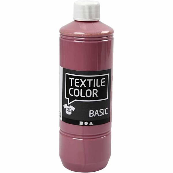 Textil Färg Basic - Mörkrosa - 500 ml