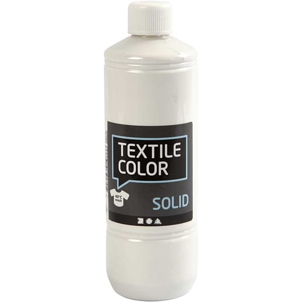 Textil Färg Solid - Vit - 500 ml