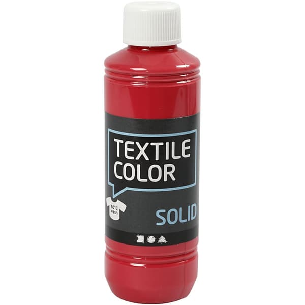 Textil Färg Solid - Röd - 250 ml