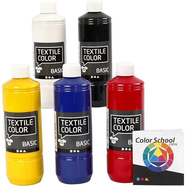 Textil Färg Basic - Primärfärger - 5x500ml