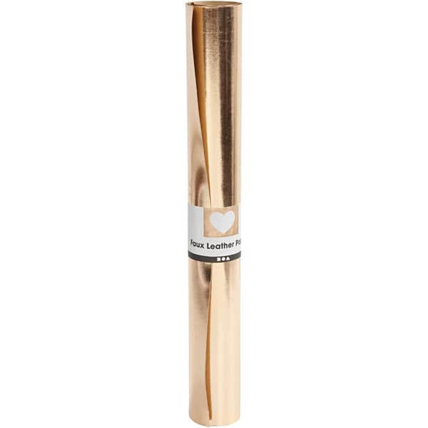 Läderpapper - B: 49 cm - Tjocklek 0,55 mm - Rosaguld - 1m