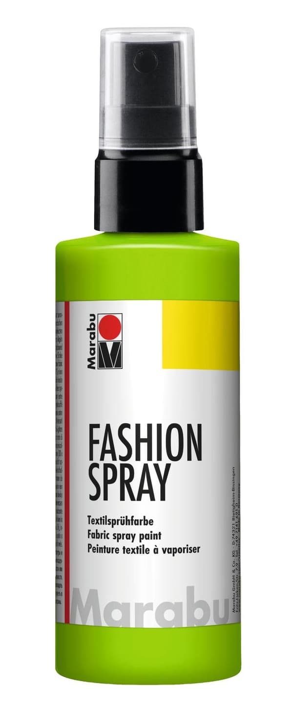 Textilsprayfärg: Textilfärg, sprayflaska Marabu Fashion Spray, 100ml, Reseda, ljusgrön (061)