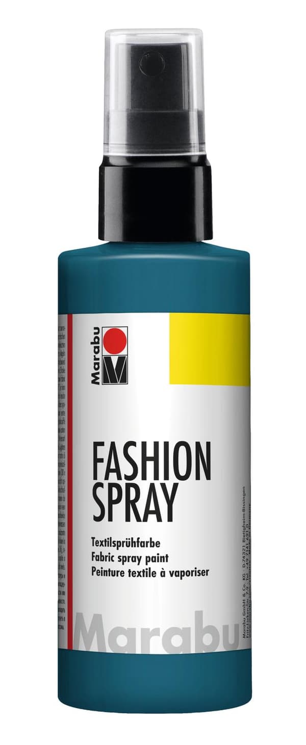 Textilsprayfärg: Textilfärg, sprayflaska Marabu Fashion Spray, 100ml, Petrol (092)