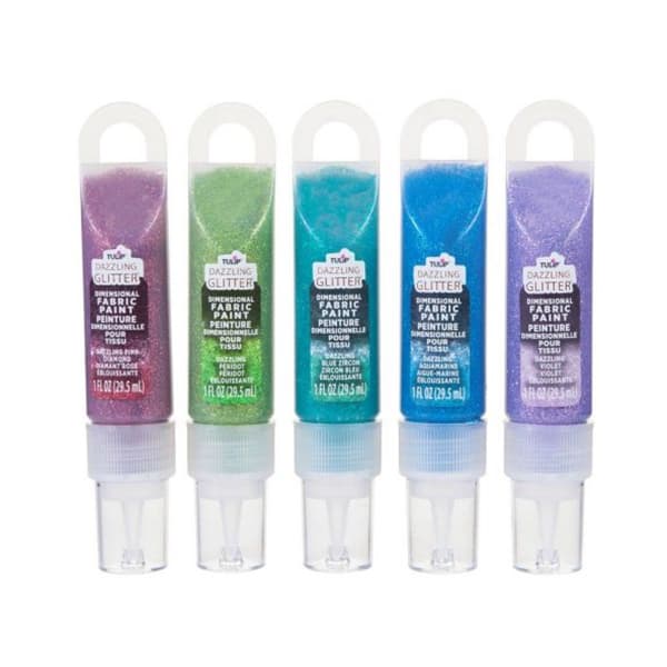 Tygfärg Tulip - Dazzling Glitter - 5 st á 29,5 ml