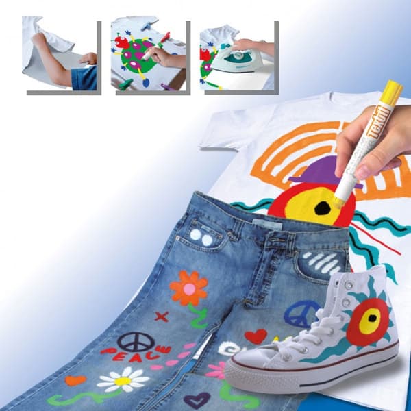 Playcolor Textilfärger - Mixade färger - 6 st