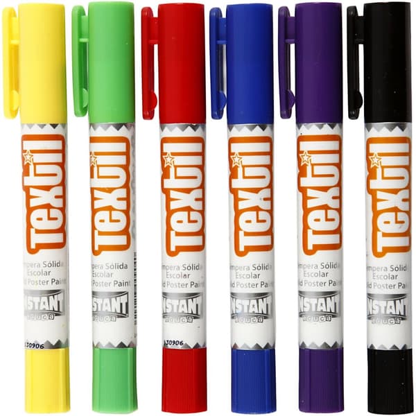 Playcolor Textilfärger - Mixade färger - 6 st