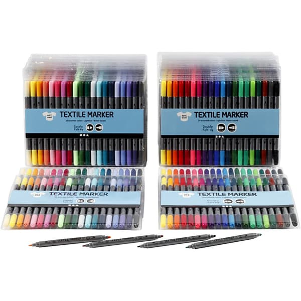 Textiltusch Storpack - Mixade Färger - 480 st
