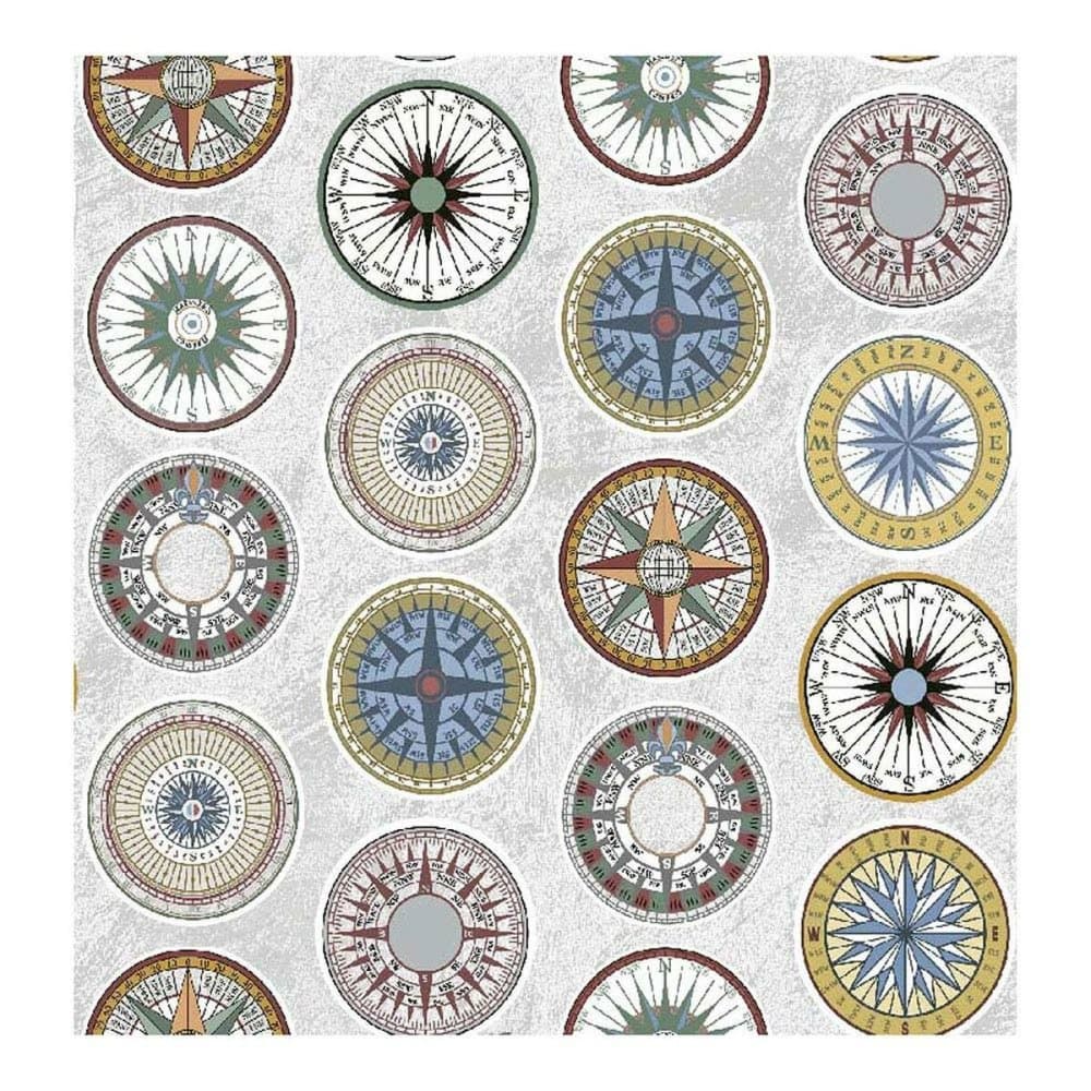 Bordsduk Things Home Trade Compasvint 140 cm x 25 m bomull och polyester