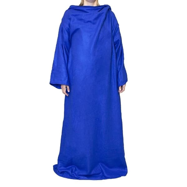 SNUGGIE BLÅ FILT MED ÄRMAR