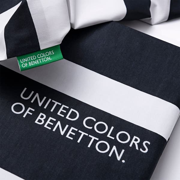 Benetton Tæppe 200tc 3 Enheder Hvid,Sort