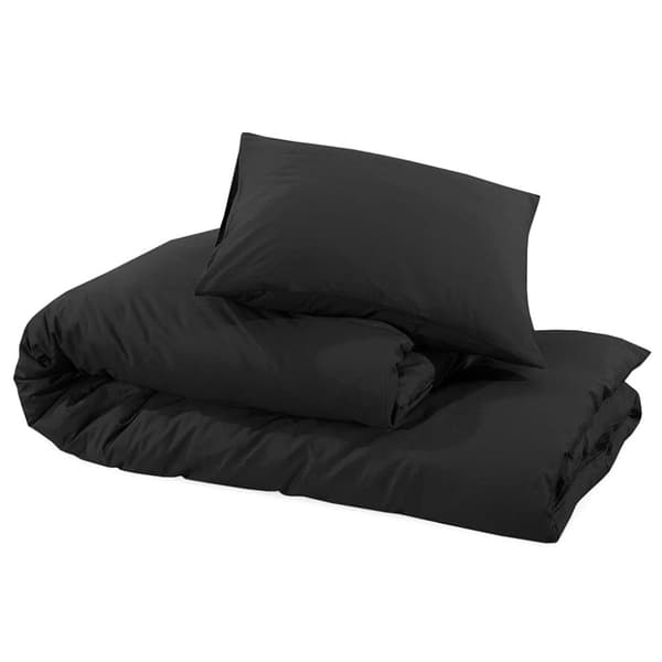 sengetøj 200x200 cm let mikrofiberstof sort