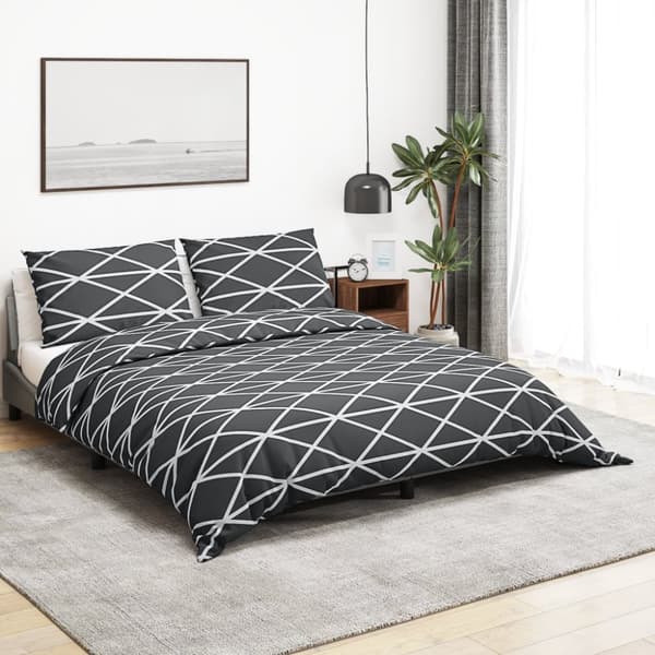 sengetøj 260x220 cm bomuld grå