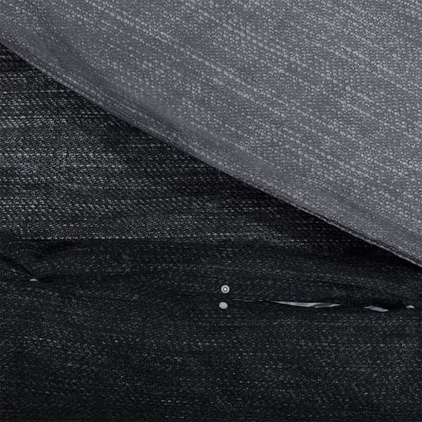 Bäddset mörkgrå 260x240 cm bomull