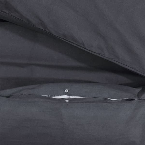 Bäddset svart 155x220 cm bomull